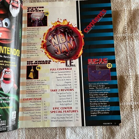 NINTENDO POWER Volume 70 NBA Jam - Picture 5 of 8